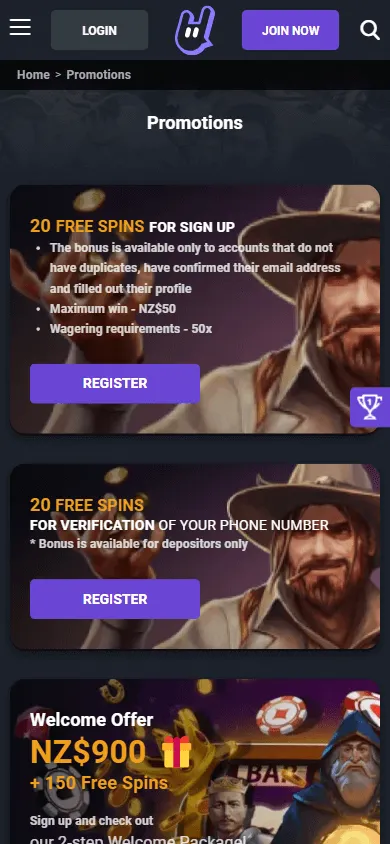 iLucki Casino promotions screen on a mobile device